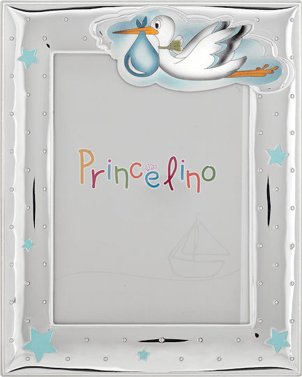 Prince Silvero Silver Photo Frame Stork 9x13cm