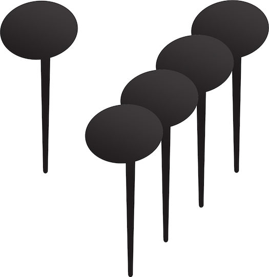 Securit Oval 5 Pieces Tabletop Mini ChalkBoard 5 Pieces 18x8.1cm