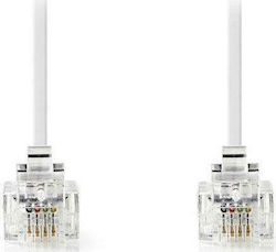 Nedis Τηλεφωνικό Καλώδιο RJ11 6P4C 2m Λευκό (TC...