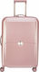 Delsey Turenne Medium Travel Suitcase Hard Pink Gold with 4 Wheels Height 65cm