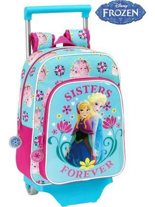 Safta Frozen Sisters School Bag Trolley Kindergarten Multicolored