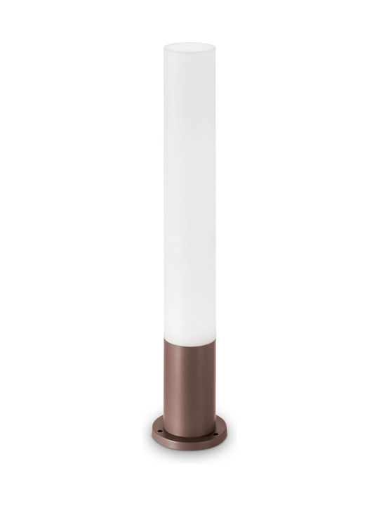 Ideal Lux Edo Außenstehlampe PT1 Rundes Außenlampen-Kolonnchen 15W IP44 Für GX53 Fassung Braun
