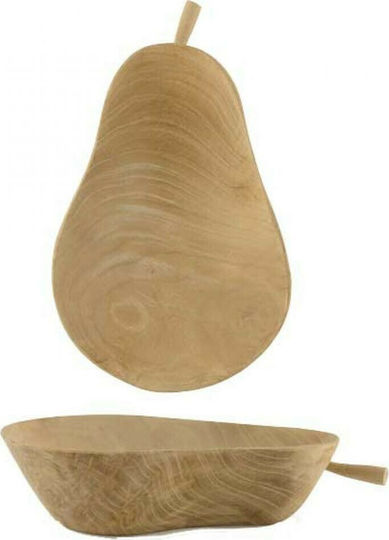 Synchronia Dekorative Schüssel Hölzernes Braun 14x14x14cm 1Stück