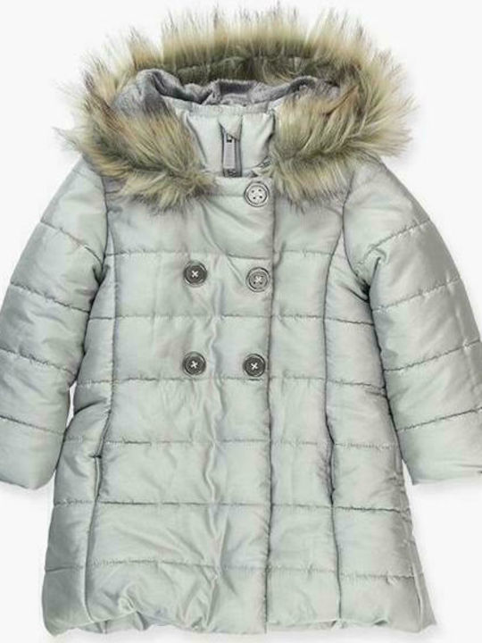 Kids' Casual Jacket Short with Hood Silver