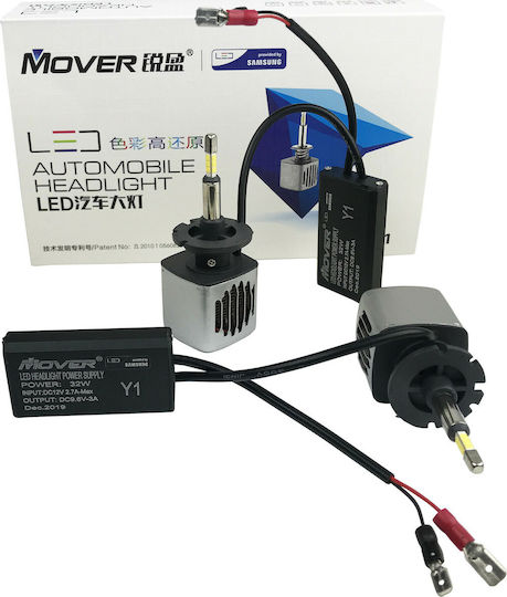 Auto Gs Лампи Автомобила Y1 Samsung D2 D1 LED 5500К Хладно бяло 12V 20W 2бр