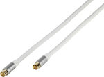 Vivanco Antenna Cable Coax male - Coax female White 5m (43150) 1pcs