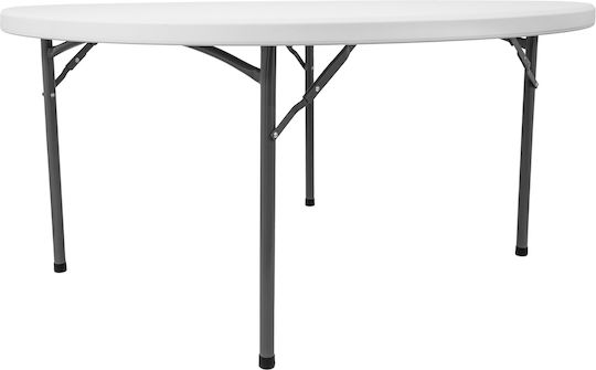 Tisch Zusammenklappbar 15524 Weiß 152x152x76cm