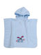 Das Home Baby Hooded Poncho Towel Smile 2 6540 Light Blue 45x90cm