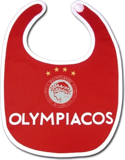 Olympiacos Лигавник Текстил със закопчалка за обръч и примка Червена