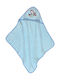 Das Home Hooded Baby Bath Towel Smile 6515 Ciel