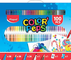 Maped Colouring Set in Case 100pcs Σετ ζωγραφικής 100τμχ