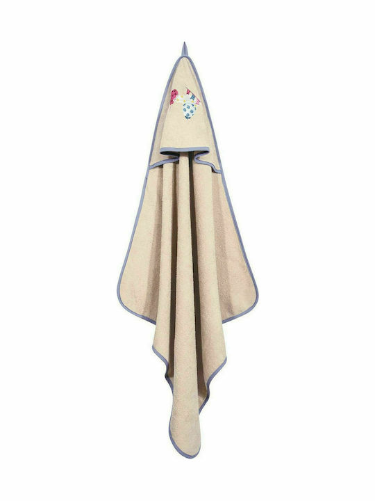 Greenwich Polo Club Baby Bath Towel Hooded Ecru 80x80cm