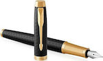 Parker I.M. Premium Writing Pen Medium Black made of Steel with Blue Ink 1931653