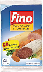 Fino Μεσαίες Σακούλες Τροφίμων 33x27cm 50τμχ