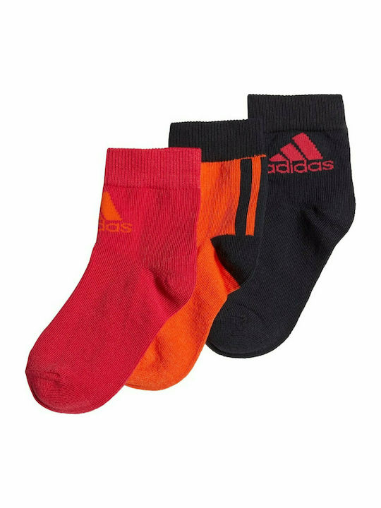 adidas Kids' Ankle Socks Performance Orange 3 Pairs
