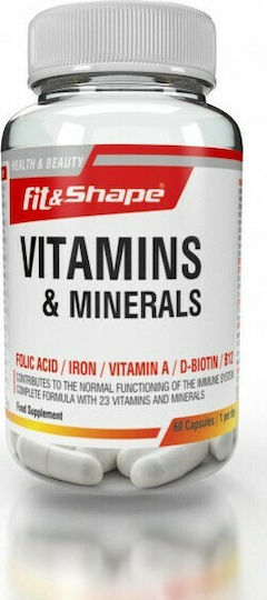 Fit & Shape Vitamins & Minerals Πολυβιταμίνη για την Υγεία του Νευρικού Συστήματος 60 κάψουλες