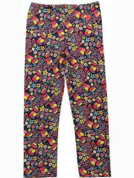 Kinder Leggings Lang Mehrfarbig Stretch Knit Leggings Floral