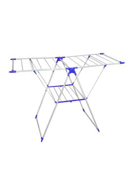 Keskor Folding Floor Metallic Clothes Drying Rack with 35m Hanging Length