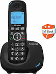 Alcatel XL535 Cordless Phone with Speaker Suitable for Seniors Black