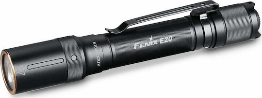 Fenix Flashlight LED Waterproof IP68 with Maximum Brightness 350lm E20V2 Black