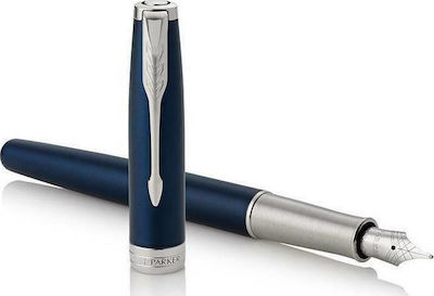 Parker Πένα Sonnet Blue Laque PT (Palladium Trim) 18k Gold Nib Fountain