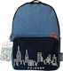 Blue Sky Studios Denim Friends Lobster School Bag Backpack Junior High-High School Blue