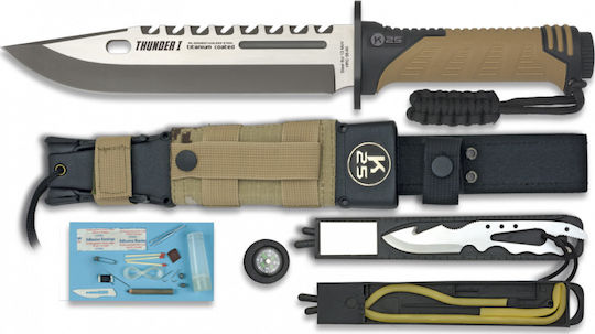 K25 Thunder I Serie Energy Нож Survival Бежов в Калъф