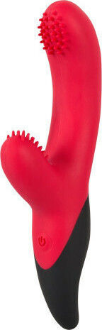 Javida Nubby Silicone Rabbit Vibe Δονητής Rabbit 19cm Κόκκινος