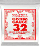 Ernie Ball Single Nickel Wound Strings 6pcs for Electric Guitar Custom Gauge .032"