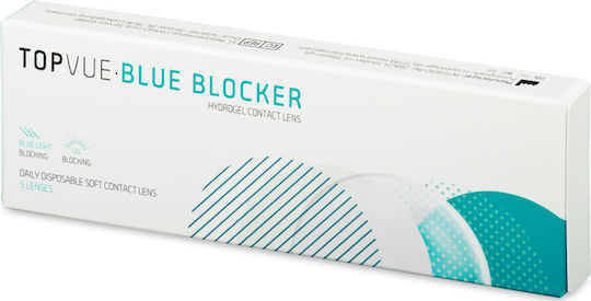 TopVue Blue Blocker Hydrogel Contact Lens 5 Ημερήσιοι Φακοί Επαφής Υδρογέλης με UV Προστασία
