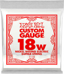 Ernie Ball Custom Saiten Einzel Nickel gewickelt 6 Stück 18"