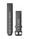 Garmin QuickFit 20 Λουράκι Σιλικόνης Γκρι (Fenix 5S/5S Plus/6S/6S Pro/7S/7S Pro/8 (43mm))