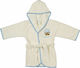 Dimcol Kids Hooded Bathrobe Star Ecru-Ciel 1210910403012845