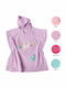 Palamaiki Hooded Baby Poncho Unicorn Magic Turquoise