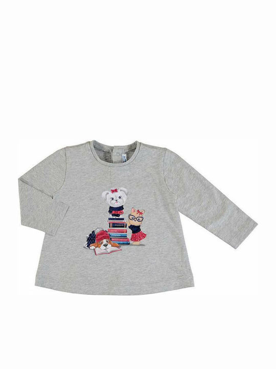 Mayoral Kids Blouse Long Sleeve Gray