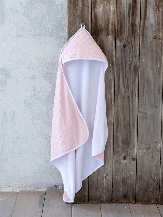 Nima Hooded Baby Bath Towel Pookie Pink