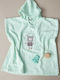 Palamaiki Baby Poncho-Bademantel Kapuzen Space Lift Lime