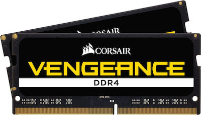 Corsair Vengeance 16GB DDR4 RAM με 2 Modules (2x8GB) και Ταχύτητα 2933 για Laptop