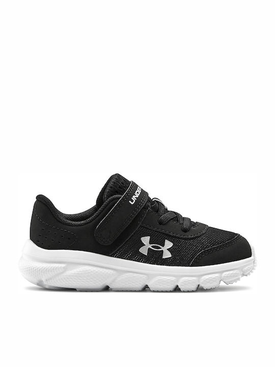 Under Armour Αthletische Kinderschuhe Laufen Assert 8 mit Klettverschluss Schwarz