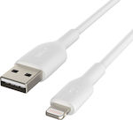 Belkin Regular USB to Lightning Cable Λευκό 2m (CAA001bt2MWH)