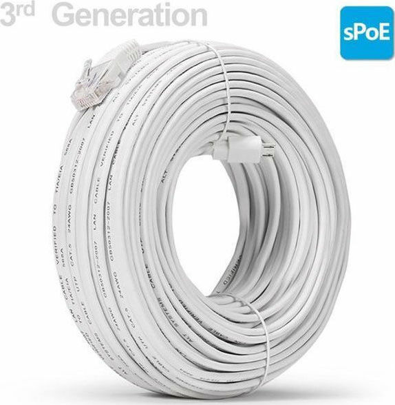 Zmodo USB 2.0 Cable micro USBA male RJ45 Λευκό 30m (USBCABLE30