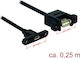 DeLock USB 2.0 Kabel USB-A-Buchse - Micro-USB-B-Buchse Schwarz 0.25m 85109