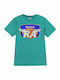 Kids' T-shirt Turquoise Wings Crewneck