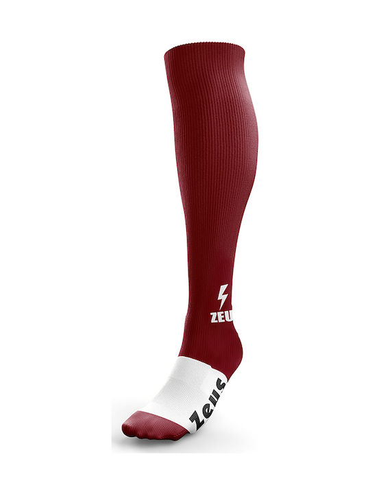 Zeus Energy New Ποδοσφαιρικές Κάλτσες Κόκκινες Σκούρες 1 Ζεύγος
