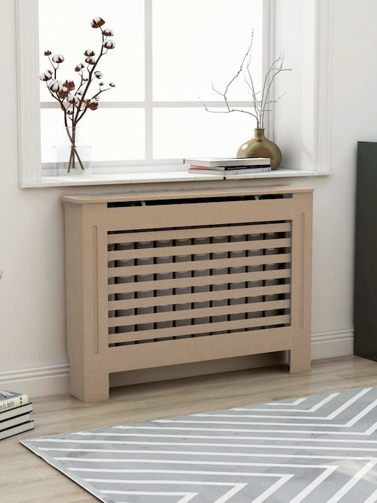 vidaXL Κάλυμμα Καλοριφέρ από MDF Καφέ 112x19x81cm
