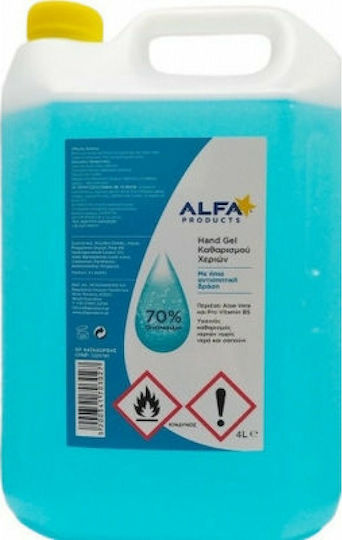 Alfa Products Gel mit antiseptischer Wirkung und 70% Alkohol 4Es 1Stück