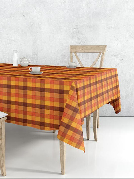 Sunshine Checkered 6997 Orange 140x140cm