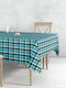Sunshine Checkered 6997 Turquoise 140x140cm