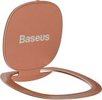 Baseus Invisible Ultra-Thin Ring Holder Κινητού σε Ροζ Χρυσό χρώμα