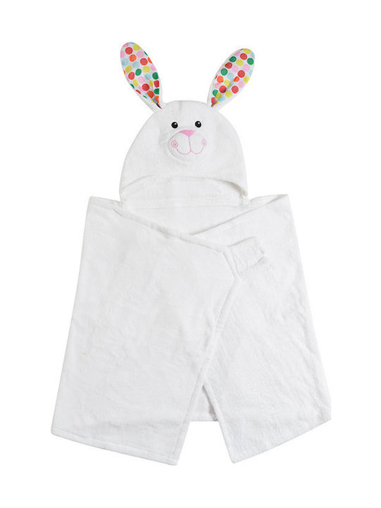 Zoocchini Βρεφική Κάπα-Μπουρνούζι με Κουκούλα Bella The Bunny Λευκή 127x55εκ.